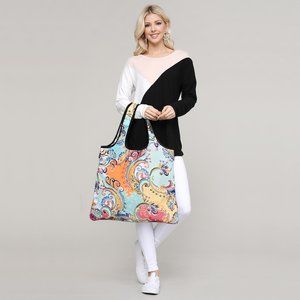 Chic Reusable Shopping Bag - Modern Paisley